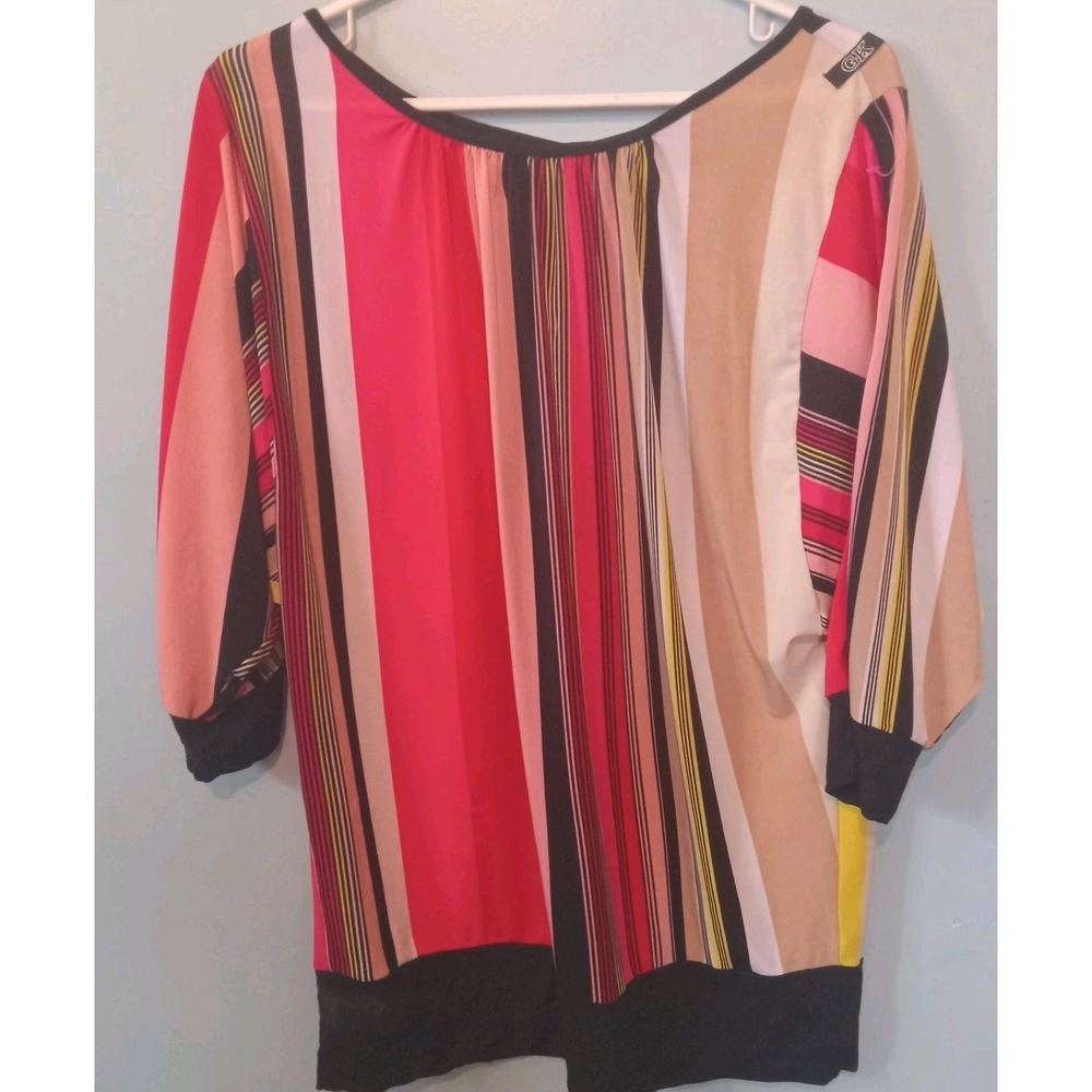 Ladies Striped Top Blouse shirt Size M‎